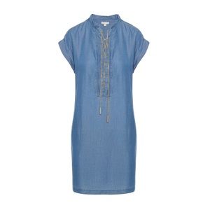 Michael Kors Chambray Lace-Up Shift Dress